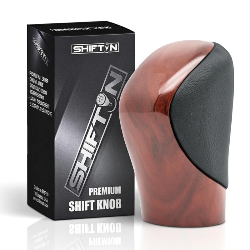 SHIFTIN Gear Shift Knob Shifter for Lexus ES GS GX is NX RC RX 200t 300 350 3450h 450hL 350L Black LeatherBrown Walnut Maple